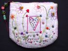 Embroidered garden Purse